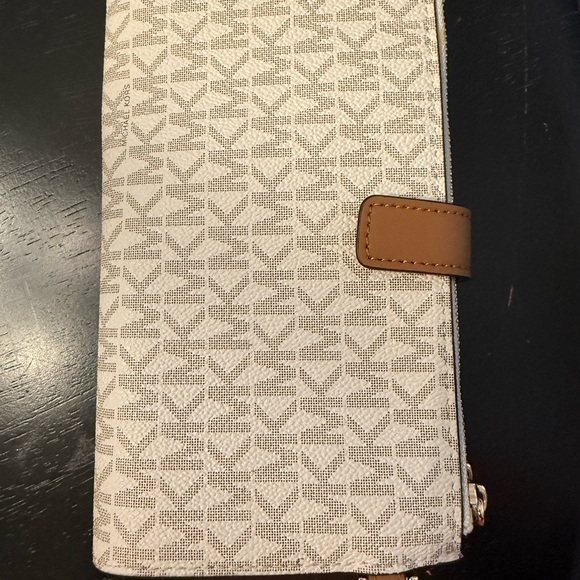 Michael Kors Cream Monogram Wristlet - Picture 3 of 4